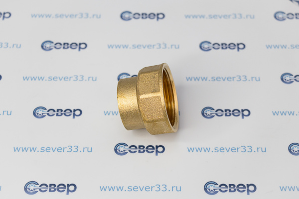 Муфта переходная, латунь, внутренняя резьба 1 1/4"х1", желтый, RTP