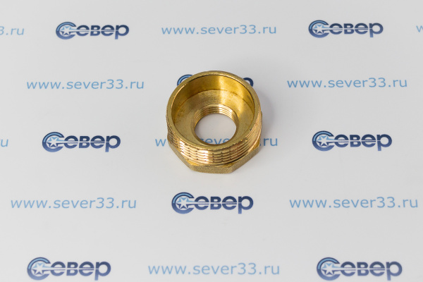 Футорка, латунь, внутренняя/наружная резьба 1 1/4"х1/2", желтый, RTP 